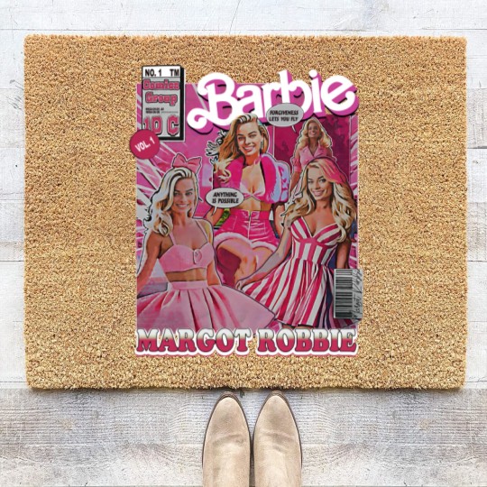 Discover Margot Robbie Barbie  Coir Doormats, Retro Vintage Margot Robbie Coir Doormats