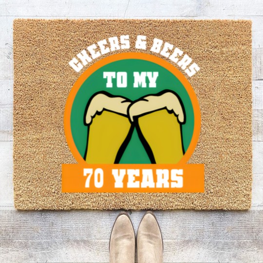 Discover 70th Birthday 70 Years Gift Funny Saying Coir Doormats