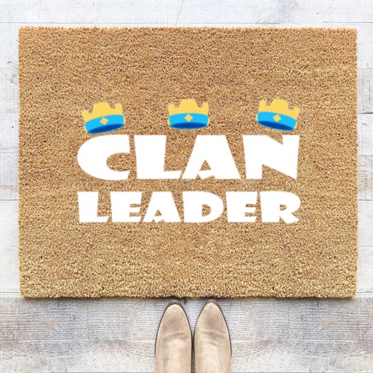 Discover Clash Of Clans Clan Leader - Perfect for COC fans and Clash Royale Fansfunny Coir Doormats