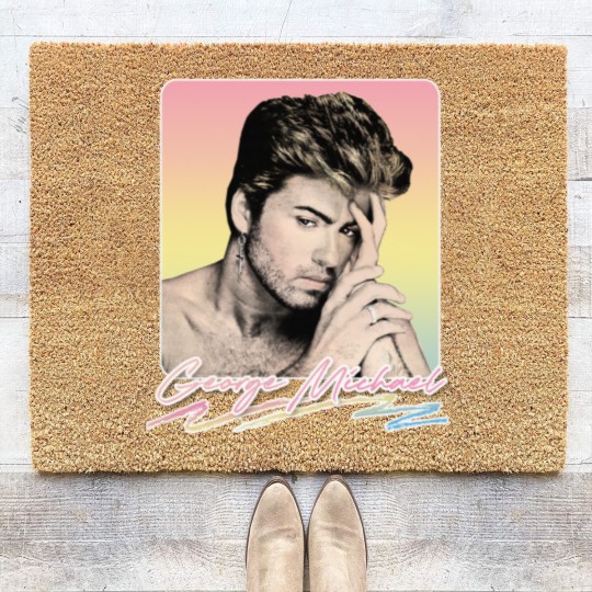 Discover George Michael // Faded Vintage Look // Original Design - George Michael - Coir Doormats