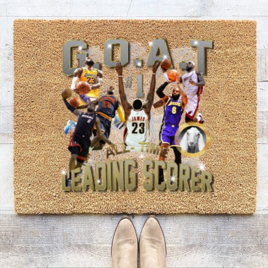 Discover lebron james #1 all-time leading scorer vintage style 90's bootleg Coir Doormats