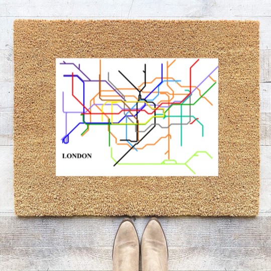 Discover London Metro Map Coir Doormats