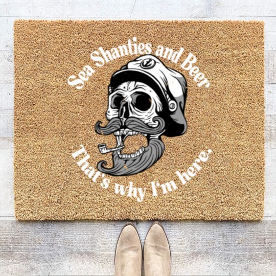Discover Sea Shanties and Beer Sailors Pirate Coir Doormats Coir Doormats
