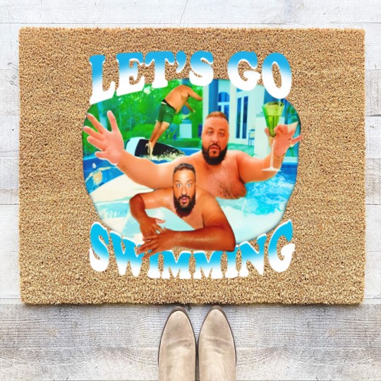 Discover Lets Go Swimming Dj Khaled Coir Doormats, Dj Khaled Funny Coir Doormats, Dj Khaled Merch