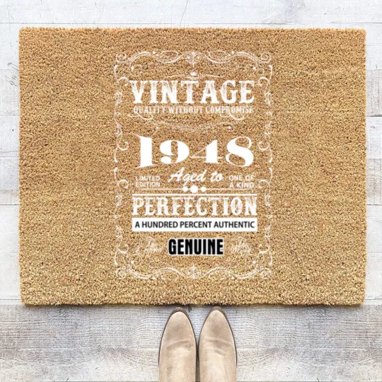 Discover Premium Vintage 1948 Aged To Perfection Coir Doormats