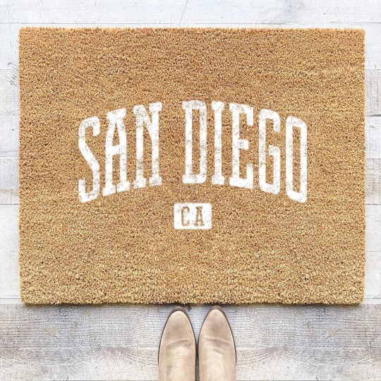 Discover San Diego CA Vintage City - San Diego - Coir Doormats