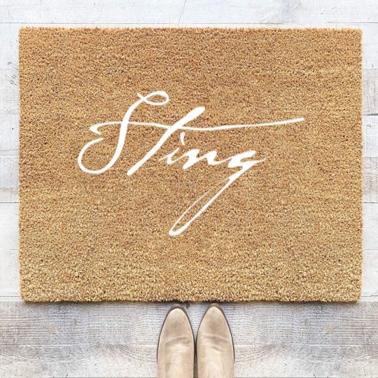 Discover Sting Logo Coir Doormats, Sting Vintage Music Coir Doormats