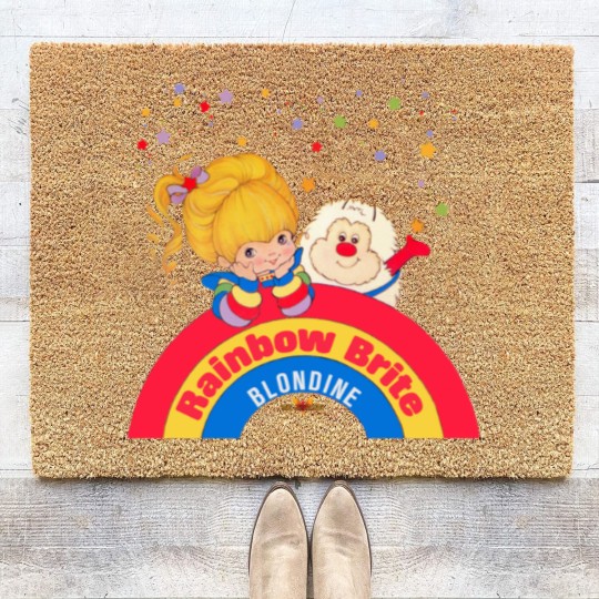 Discover Vintage Blondine Rainbow Brite Coir Doormats
