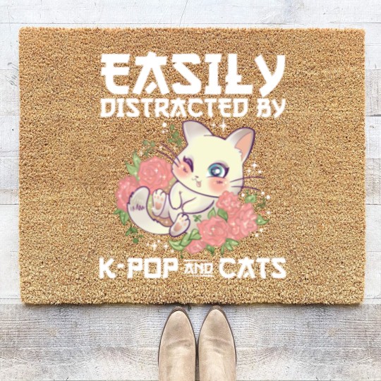 Discover K-Pop Cats Sayings | Korean Pop Cat Pet K Pop Gift Coir Doormats