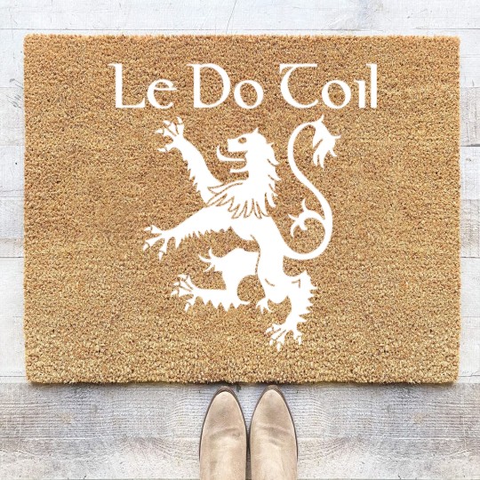 Discover Beer Please In Scots Gaelic Coir Doormats | Lion Rampant Of Scotland Gifts | Scottish Heritage Coir Doormats