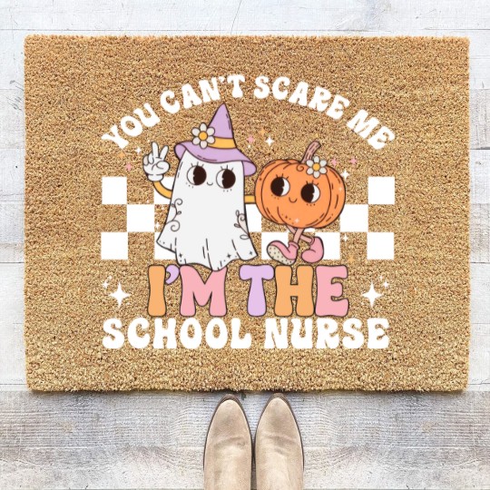 Discover Teacher Halloween Coir Doormats for School Nurse Coir Doormats, Halloween School Nurse Gift, Spooky School Nurse Coir Doormats, School Nurse Coir Doormats, Nurse Life