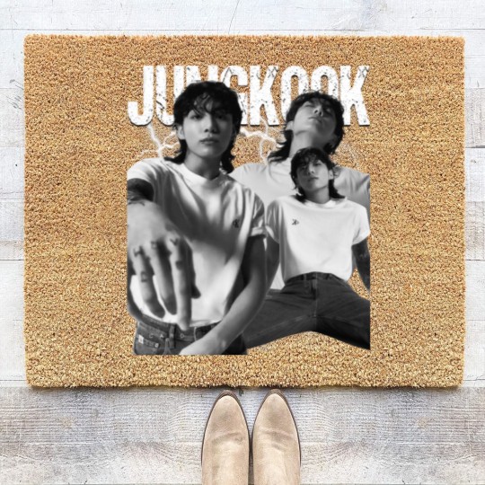 Discover Vintage JungKook 90s Bootleg Coir Doormats, Jungkook Seven BTS Unisex Coir Doormats