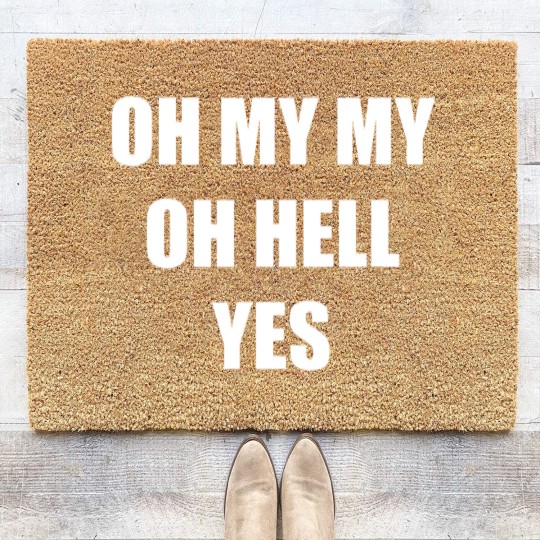Discover Oh My My Oh Hell Yes Classic Rock Fan Funny Gift Coir Doormats