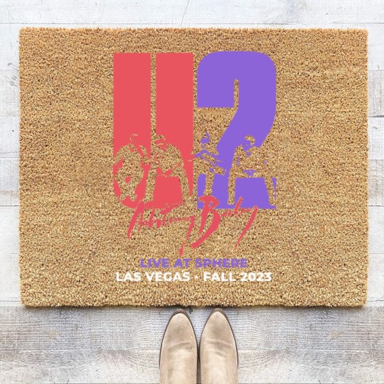 Discover Las Vegas U2 Ultraviolet Sphere 2023, U2 Graphic music Coir Doormats