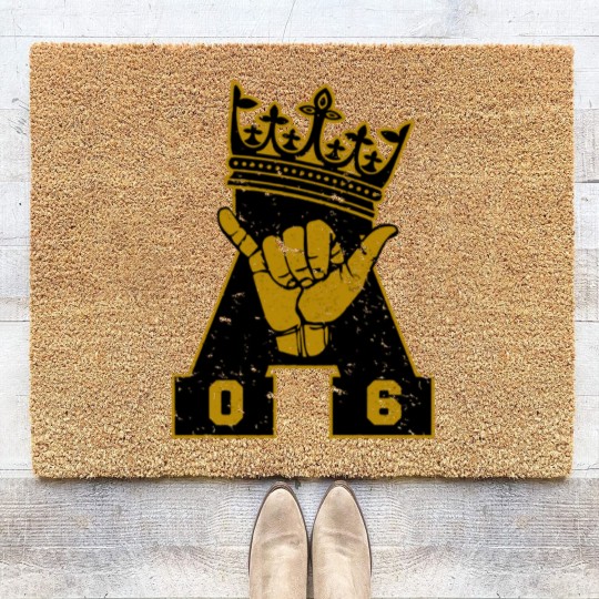 Discover Alpha Fraternity Phi Men'S Alpha Frat 1906 Black G Coir Doormats