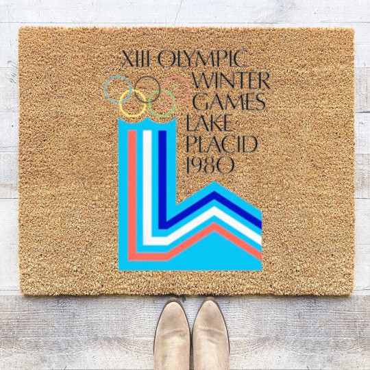 Discover Lake Placid 1980 Winter Olympics Coir Doormats