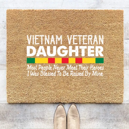 Discover Daughter of a Vietnam Veteran Coir Doormats