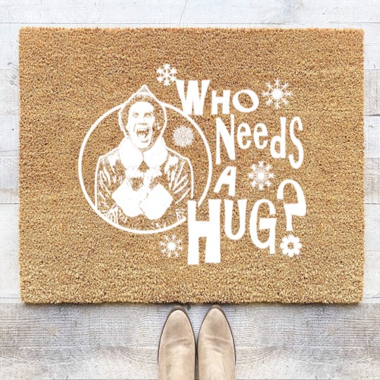 Discover Who Needs A Hug? Buddy The Elf - Buddy The Elf - Coir Doormats