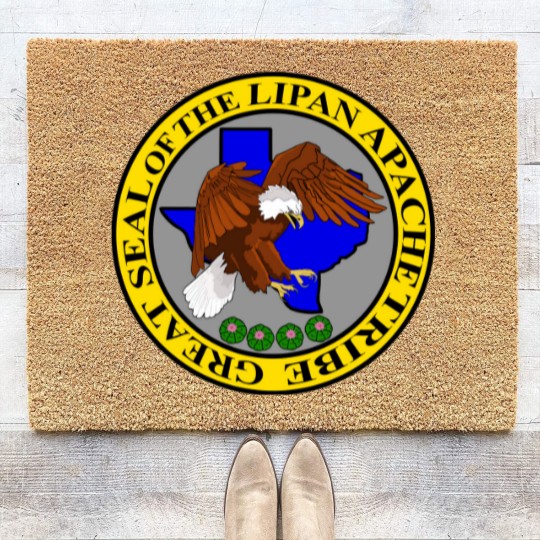 Discover Lipan Apache Tribe's Great Seal Womens Dark T Coir Doormats