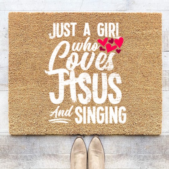 Discover Jesus Funny Singing Coir Doormats