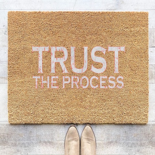 Discover Trust the Process Distressed Coir Doormats