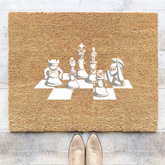 Discover Chess chess piece Coir Doormats