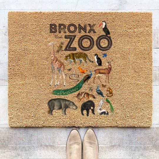 Discover Bronx Zoo Collage Coir Doormats