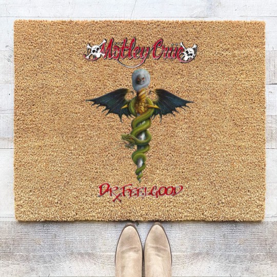 Discover Motley Crue Dr Feelgood Logo Coir Doormats