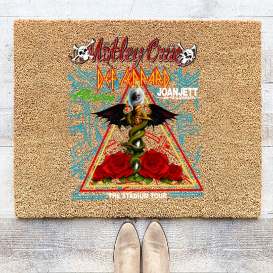 Discover The Stadium Tour 2022 Coir Doormats Def Lepard Motley Crue Poison Joan Jett Coir Doormats. 2022 Stadium Tour
