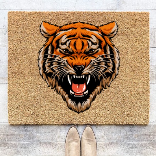 Discover tiger head - Roaring Tiger - Coir Doormats