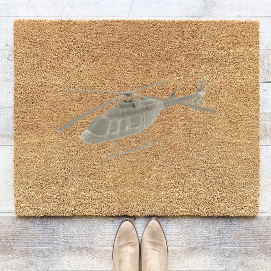 Discover Bell 407 helicopter pilot or crew Coir Doormats