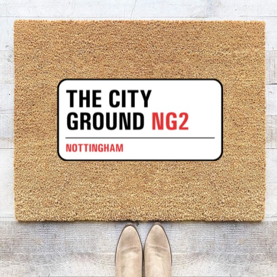 Discover Nottingham Forest - The City Ground Street Sign Coir Doormats