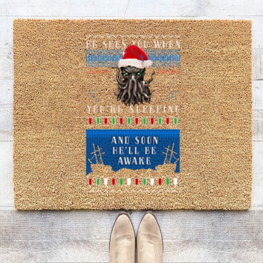 Discover Cthulhu Ugly Christmas  Coir Doormats