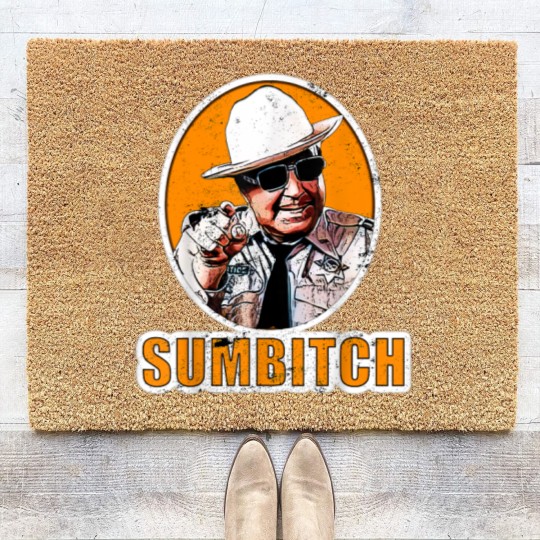Discover Sumbitch distressedSUMBITCH smokey and the bandit Coir Doormats