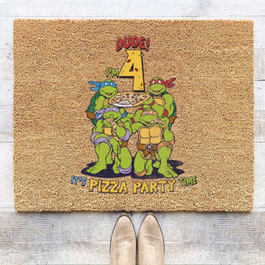 Discover Teenage Mutant Ninja Turtles I'm 4 Dude Pizza Birthday Party | Essential Coir Doormats
