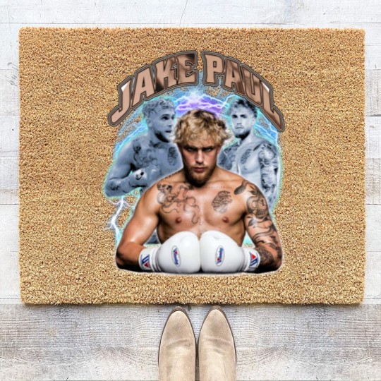 Discover Vintage Jake Paul Coir Doormats Boxing Player Coir Doormats, Gift for Boxing Player Fan Coir Doormats