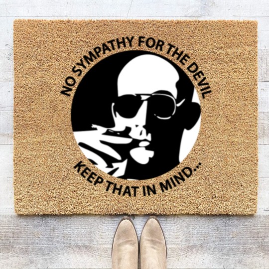 Discover No Sympathy For The Devil Coir Doormats