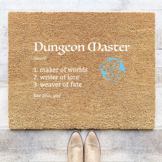 Discover DD Dungeon Master DM for Dungeons and Dragons Coir Doormats