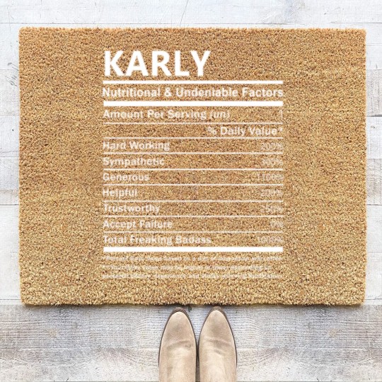 Discover Karly Name Coir Doormats - Karly Nutritional And Undenia Coir Doormats