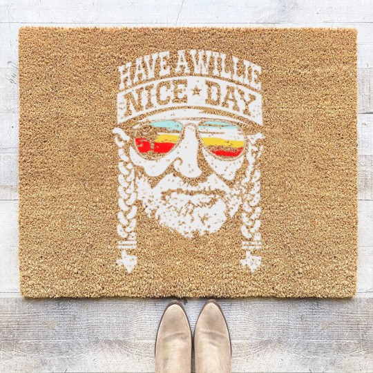 Discover Have A Willie Nice Day Coir Doormats lucky Nelson Coir Doormats Country Music Coir Doormats