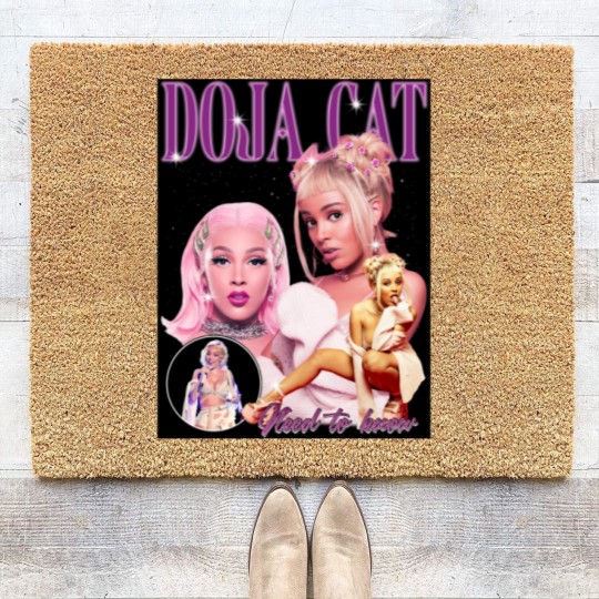 Discover Bootleg Doja Cat Coir Doormats, Doja Cat 90s Graphic Coir Doormats, Vintage Coir Doormats
