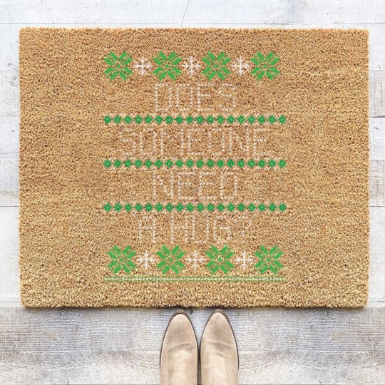 Discover Elf Quote Hug Sweater Coir Doormats