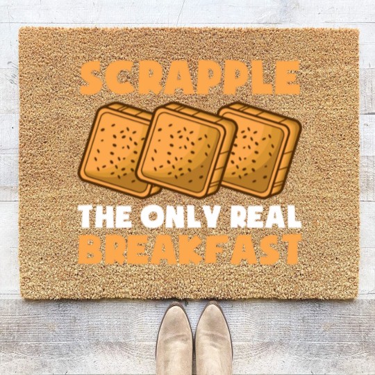 Discover Scrapple American Breakfast Pennsylvania philly Coir Doormats