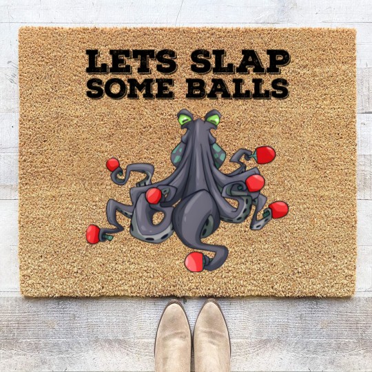 Discover Ping Pong Table Tennis Tabletennis Funny Kraken Coir Doormats