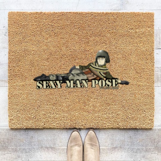 Discover Sexy Man Pose Hank & Jed Coir Doormats