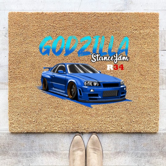 Discover SKYLINE R34 Blue Coir Doormats