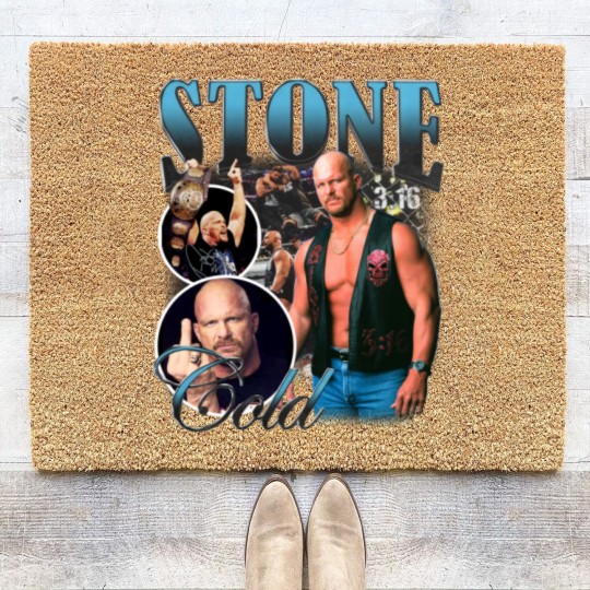 Discover Vintage Bootleg Style Stone Cold Coir Doormats, Steve Austin Wrestling Coir Doormats