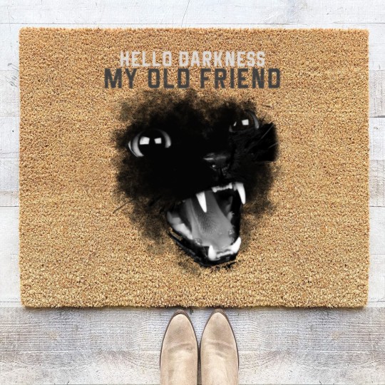 Discover Hello Darkness my old friend Coir Doormats