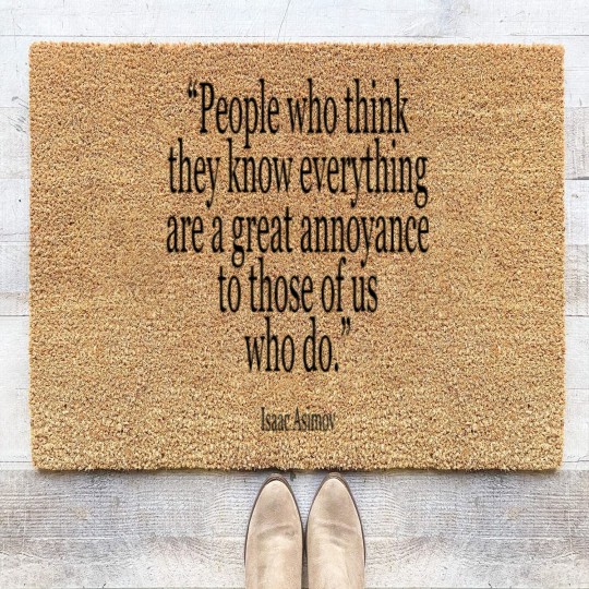 Discover isaac asimov Coir Doormats