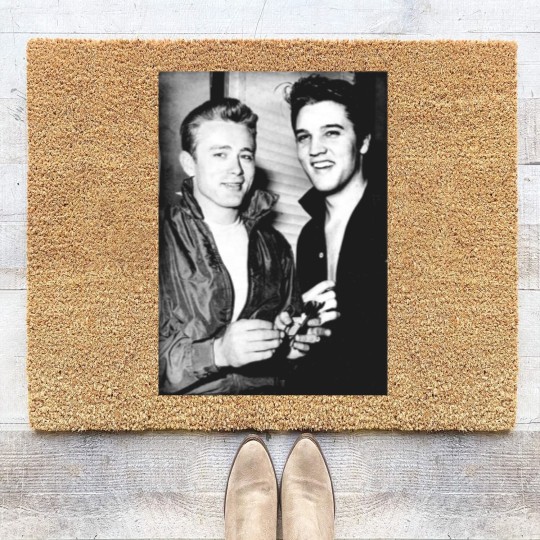Discover Vintage Old Hollywood Elvis Presley James Dean Unisex Fit Coir Doormats Coir Doormats
